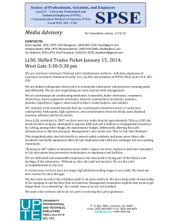 LLNL Skilled Trades Picket January 15, 2014 West - UPTE-CWA