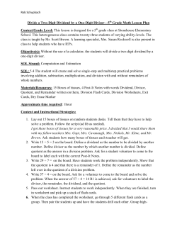 Divide a Two-Digit Dividend by a One