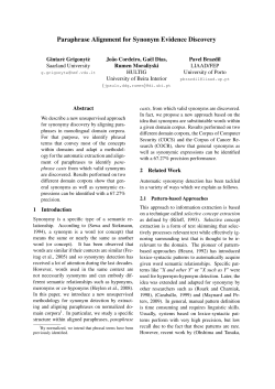 Paraphrase Alignment for Synonym Evidence Discovery
