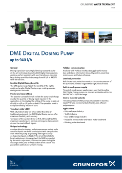 DME Digital Dosing Pump