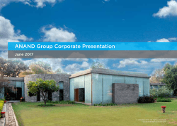 ANAND Group Corporate Presentation