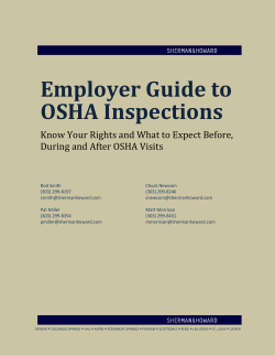 Employer Guide to OSHA Inspections