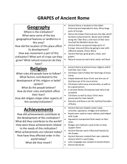 GRAPES of Ancient Rome Geography Religion