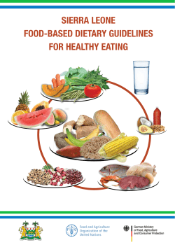 Sierra Leone Food-Based Dietary Guidelines for - WHO-Afro