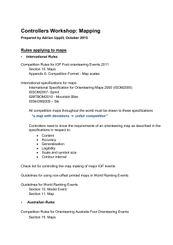 2015 Mapping- Notes for Controllers Workshop