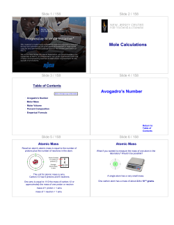 Mole Calculations