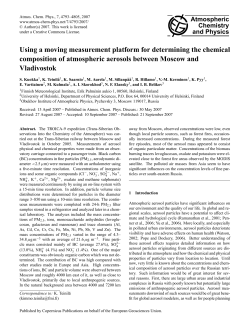 Using a moving measurement platform for determining the chemical