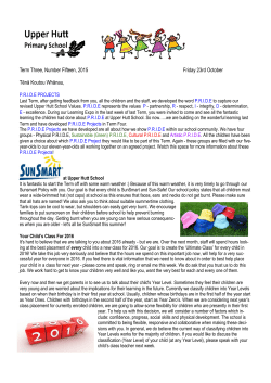 Newsletter Term Four Number 15