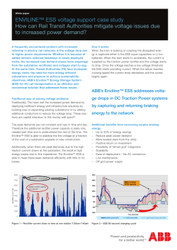 ENVILINE&trade; ESS voltage support case study How can Rail Transit