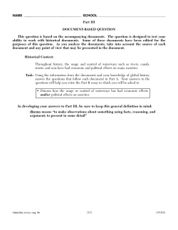 DBQ Waterways - White Plains Public Schools