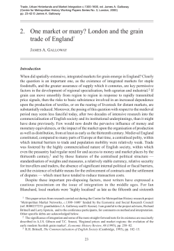 2. One market or many? London and the grain trade of England1