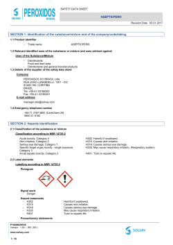 ASEPTICPER&reg; SECTION 1: Identification of the substance/mixture