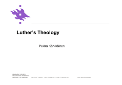 Luther`s Theology