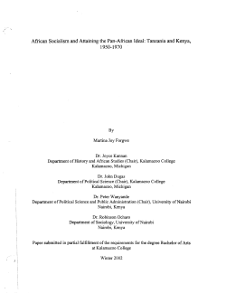 African Socialism and Attaining the Pan-African Ideal