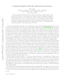 Continuous breakdown of Purcell`s scallop theorem with inertia