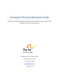 Consumer Directed Attendant Guide August 2016