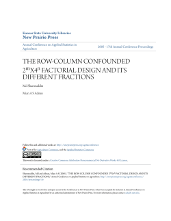 THE ROW-COLUMN CONFOUNDED 2mX4n