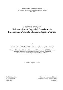 Feasibility Study on: Reforestation of Degraded