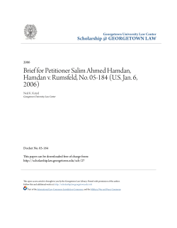 Brief for Petitioner Salim Ahmed Hamdan, Hamdan v. Rumsfeld, No