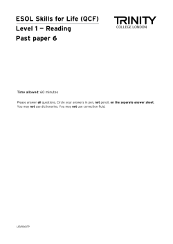 Past exam paper 6 - Trinity College London
