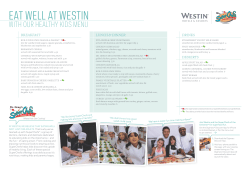 Kids Menu - Westin Grand Cayman