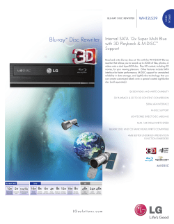 Blu-ray&trade; Disc Rewriter