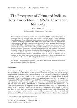 The Emergence of China and India as New Competitors in MNCs