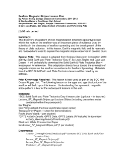 Seafloor Magnetic Stripes Lesson Plan
