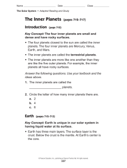 The Inner Planets (pages 712–717)