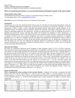 Effect of overgrazing and enclosure on ecosystem functioning and