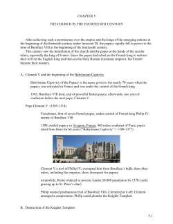 Chapter 5 &ndash; The Church in the 14th Century