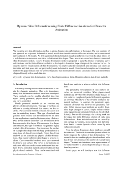 Dynamic Skin Deformation using Finite Difference Solutions for