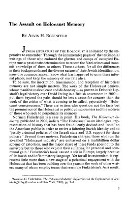The Assault on Holocaust Memory