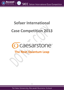 Sofaer International Case Competition 2013