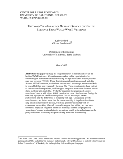 The Long-Term Impact of Military Service on Health