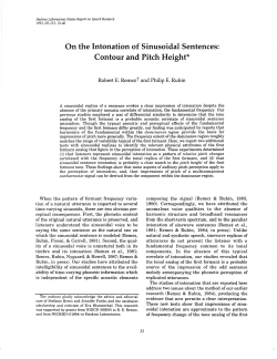 On the Intonation of Sinusoidal Sentences