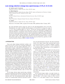 Low energy electron energy-loss spectroscopy of CF3X &bdquo;X=Cl,Br&hellip;