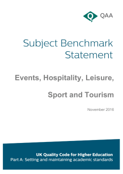 Events, Hospitality, Leisure, Sport and Tourism
