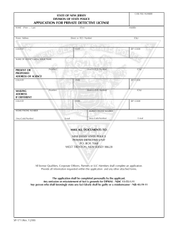 new jersey application for private detective license