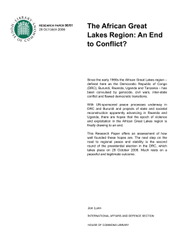 The African Great Lakes Region: An End to Conflict?