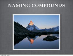 naming compounds - Dublin City Schools