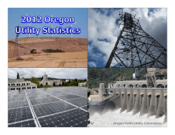 2012 Oregon Utility Statistics - Oregon Public Utility Commission