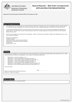 B303 - Department of Immigration and Border Protection