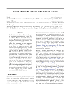 Making Large-Scale Nystr&ouml;m Approximation Possible