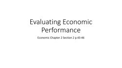 Evaluating Economic Performance