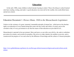 Education Document 1: Horace Mann, 1846