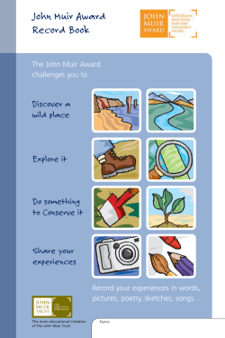 John Muir Award Record Book