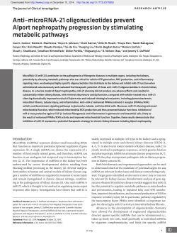 Anti&ndash;microRNA-21 oligonucleotides prevent