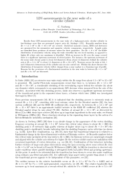 LDV-measurements in the near wake of a circular cylinder
