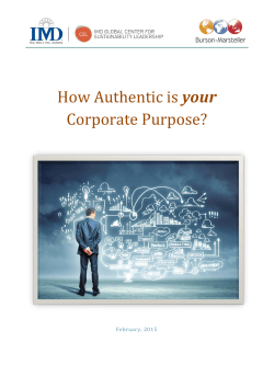 How Authentic is your Corporate Purpose?